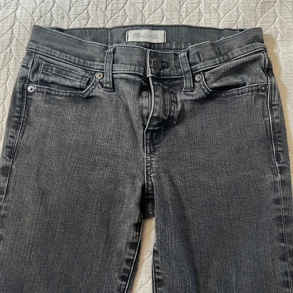 Madewell distressed skinny black jeans